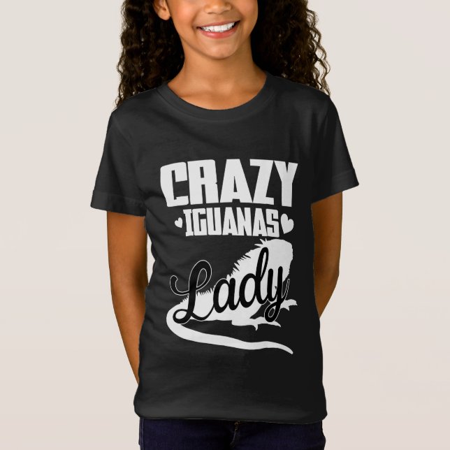 Crazy Iguana Lady T-Shirt (Vorderseite)