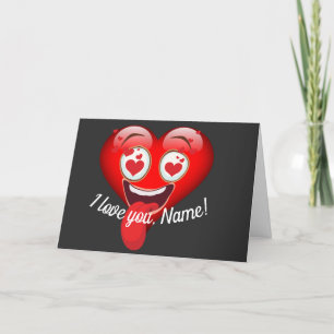 Crazy in der Liebe Emoticon Custom Dankeskarte