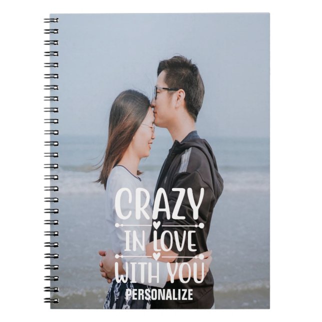 Crazy in Liebe mit Ihrem Notebook Notizblock (Vorderseite)