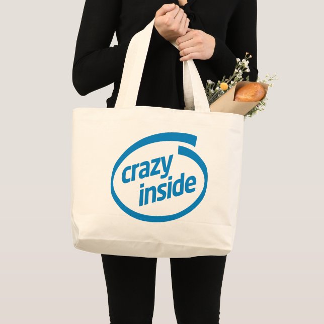 Crazy inside jumbo stoffbeutel (Vorderseite (Produkt))