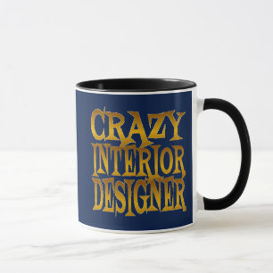 Crazy Interior Designer in Gold Tasse