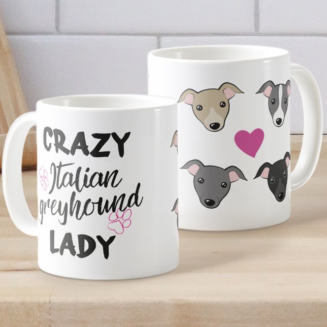 Crazy Italian Greyhound Lady Dog Liebhaber Funny T Kaffeetasse (Von Creator hochgeladen)