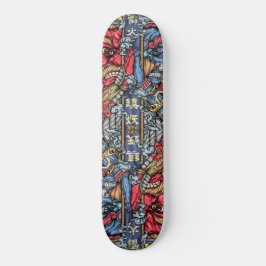 Crazy Japan Samurai Dragon Graffiti Skateboard