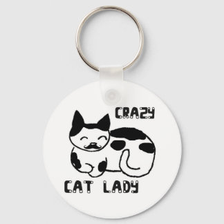 Crazy Katzenfrau Schlüsselanhänger