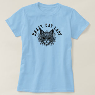 Crazy Katzenfrau T-Shirt