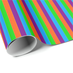 Crazy Kids Colors 06-Streifen Geschenkwrap Geschenkpapier
