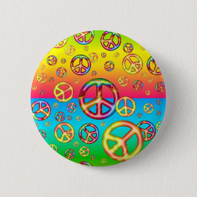 Crazy Kids Colors-PEACE OUT-Button-Button Button (Vorderseite)