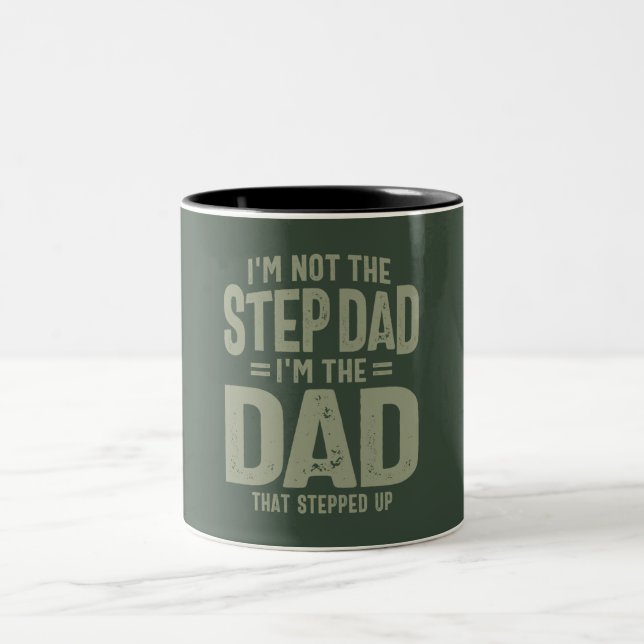 Crazy Kids Step Vater, immer noch der beste Opa Zweifarbige Tasse (Mittel)