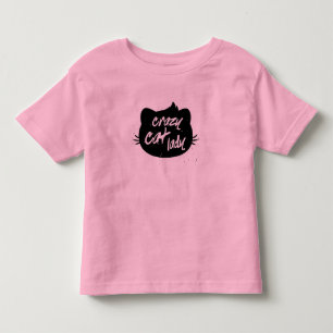 Crazy kleine Katzenfrau Kleinkind T-shirt