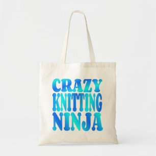 Crazy Knitting Ninja Tragetasche