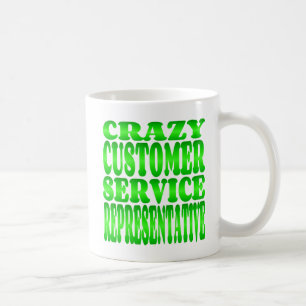Crazy Kundenservice-Mitarbeiter im Grünen Kaffeetasse