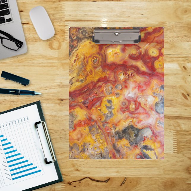 Crazy Lace Agate Pattern Klemmbrett (In Situ)