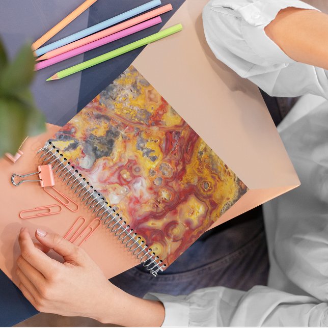 Crazy Lace Agate Pattern Notizblock (In Situ)