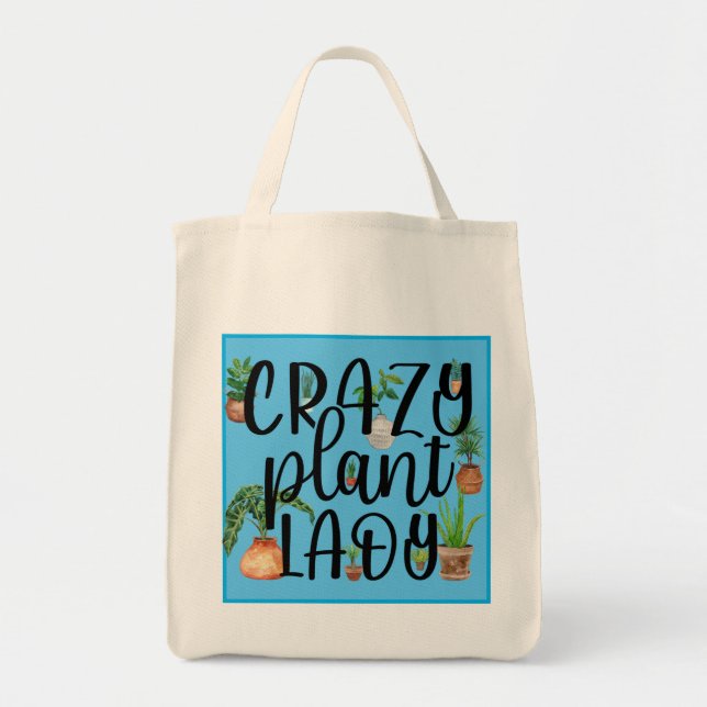 Crazy Lady Tote Bag Tragetasche (Vorne)
