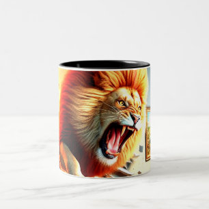 Crazy Lion Zweifarbige Tasse
