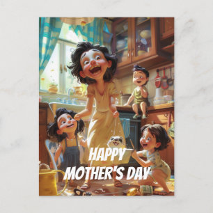 Crazy Mama Postkarte