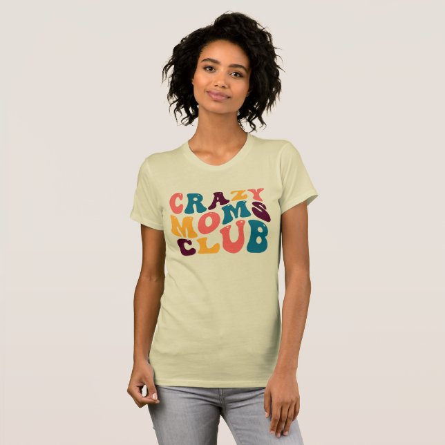 Crazy Mamas Club Groovy Summer Vibes Sad Beige T-Shirt (Vorne ganz)