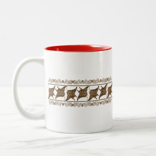 Crazy-MANTA-RAY Zweifarbige Tasse (Links)
