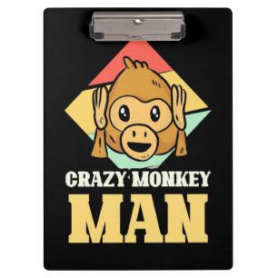 Crazy Monkey Man Klemmbrett