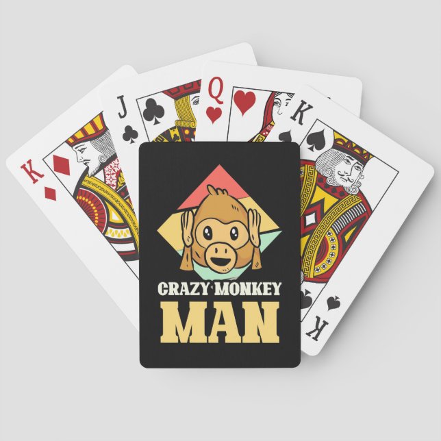 Crazy Monkey Man Spielkarten (Rückseite)