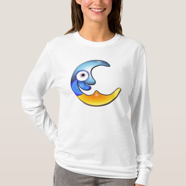 Crazy Moon Cartoon T - Shirt (Vorderseite)