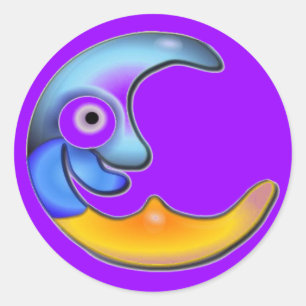 Crazy Moon Stickers