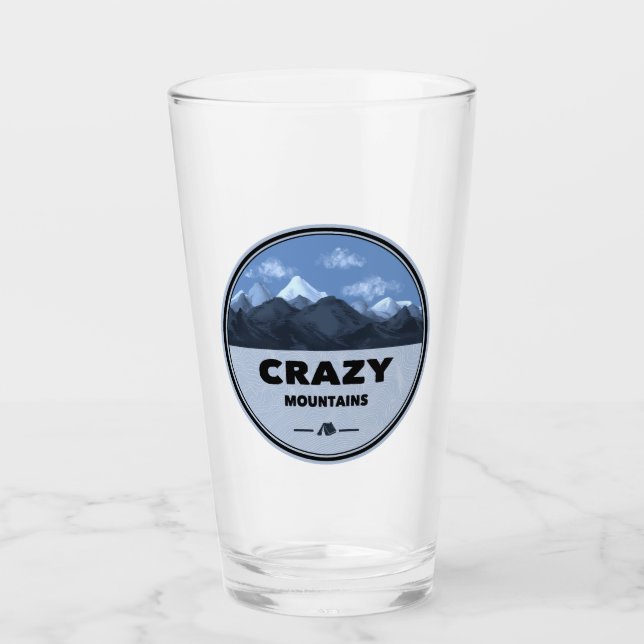Crazy Mountains Montana Camping Glas (Vorderseite)