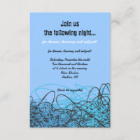CRAZY MUSICAL NOTES Bar Bat Mitzvah Party Card
