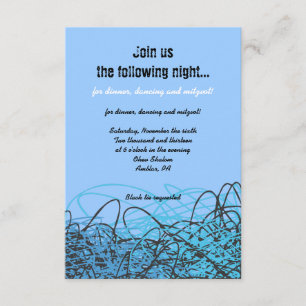 CRAZY MUSICAL NOTES Bar Bat Mitzvah Party Card Einladung