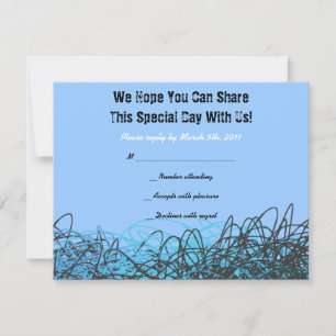 CRAZY MUSICAL NOTES Bar Mitzvah Einladung Antwort
