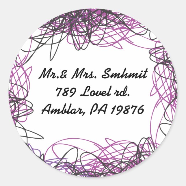 CRAZY MUSICAL NOTES Bar Mitzvah Sticker Siegel (Vorderseite)