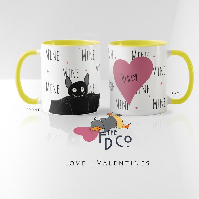Crazy Niedlich Batty "Mine" Liebe Tasse (Von Creator hochgeladen)