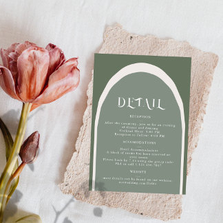 Crazy Now Detail-Einschlusskarte RSVP Karte