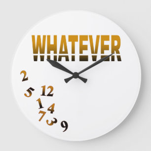 Crazy Numbers Was auch immer Große Wanduhr
