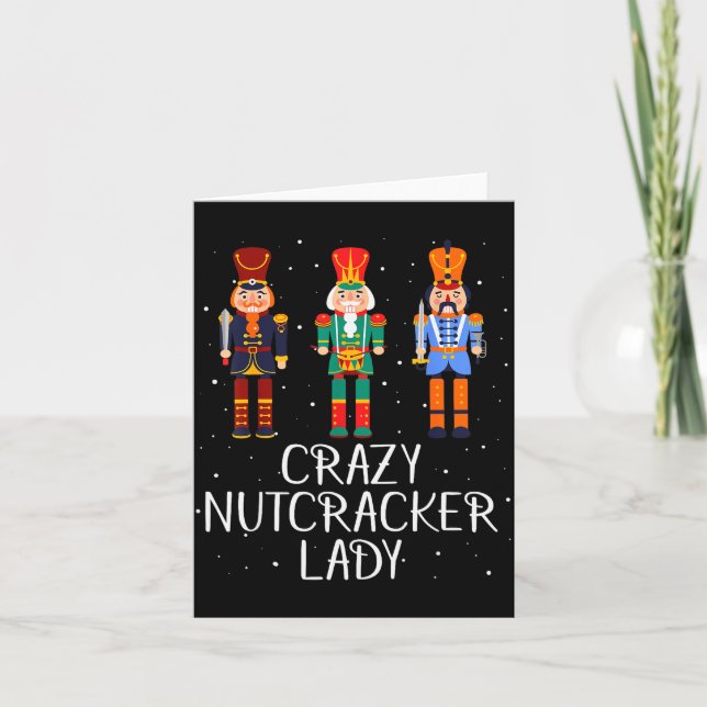 Crazy Nutcracker Lady  Karte (Vorderseite)