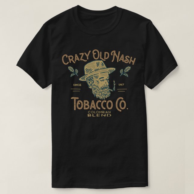 Crazy Old Nash Tabak co. T-Shirt (Design vorne)