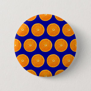 Crazy on Clementines - Blau Button