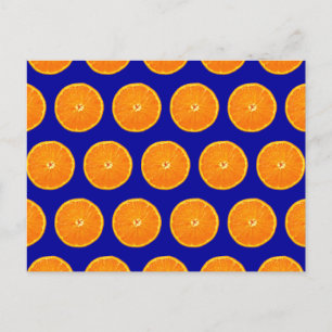 Crazy on Clementines - Blau Postkarte
