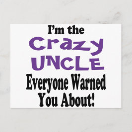 Crazy Oncle Warning Postkarte