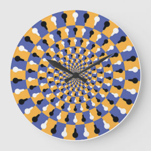 Crazy Optical Illusion - unendlicher Kreis Große Wanduhr