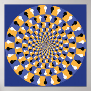 Crazy Optical Illusion - unendlicher Kreis Poster