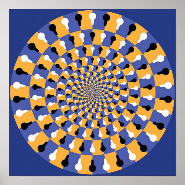 Crazy Optical Illusion - unendlicher Kreis Poster (Vorne)