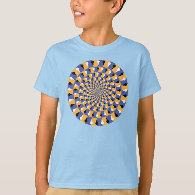 Crazy Optical Illusion - unendlicher Kreis T-Shirt (Vorderseite)