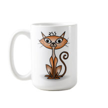 Crazy Orange Cat Classic Tasse