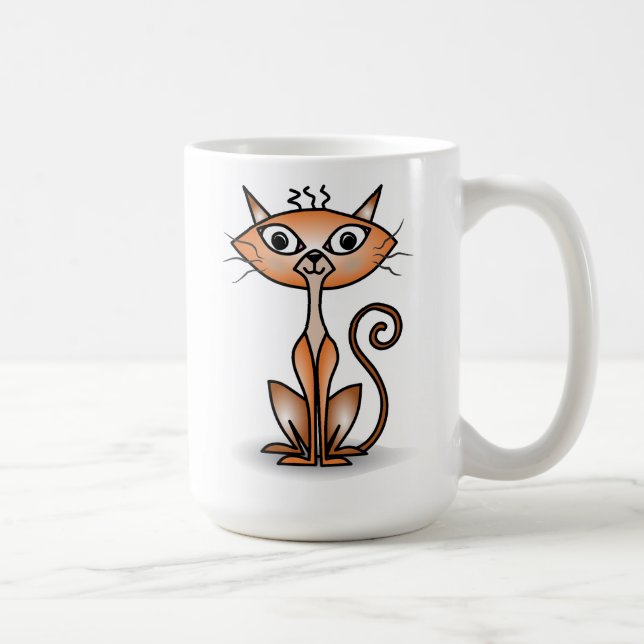 Crazy Orange Cat Classic Tasse (Rechts)