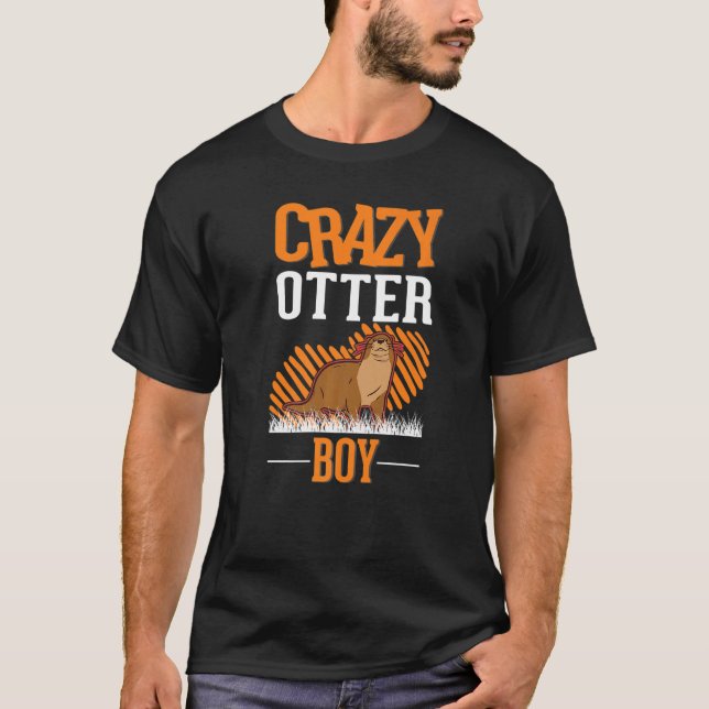 Crazy Otter Boy Sea Otter   T-Shirt (Vorderseite)