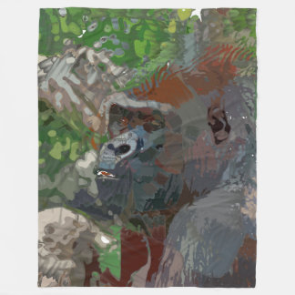 Crazy Paint - Gorilla Fleecedecke