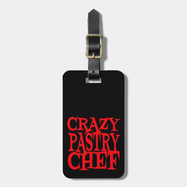 Crazy Pastry Koch Gepäckanhänger (Vorderseite vertikal)