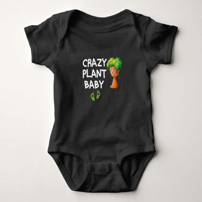Crazy Pflanze Baby, Niedliche Pflanze, Baby Natura Baby Strampler (Vorderseite)