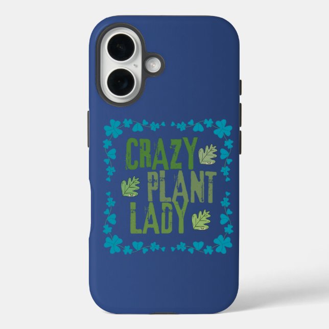 Crazy Pflanze Lady Case-Mate iPhone Hülle (Rückseite)